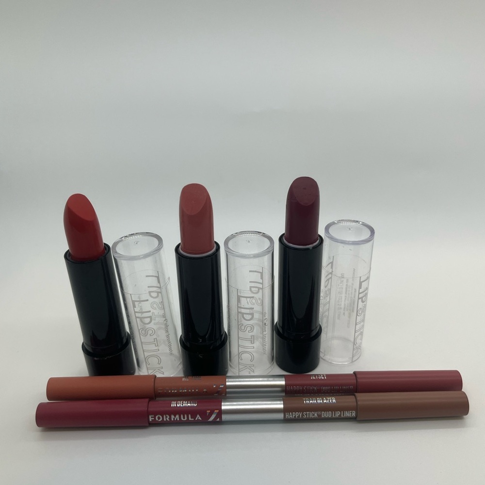 Formula Z Cosmetics Happy Stick Duo Lip Liner+Sharpener +3Lipsticks Color Instit - Picture 15 of 15